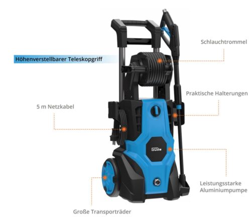 Водоструйка GÜDE GHD 3200-225 – 225 bar, 3200 W / 85927 / 2