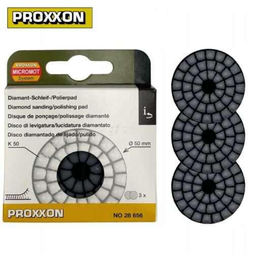 Диамантен пад за полиране / шлайфане / Proxxon 28656 / диаметър 50 мм K50, 3бр. 2