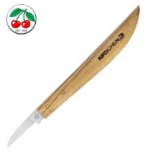 Извит нож за дърворезба с дръжка от маслиново дърво / Kirschen 3358001 /