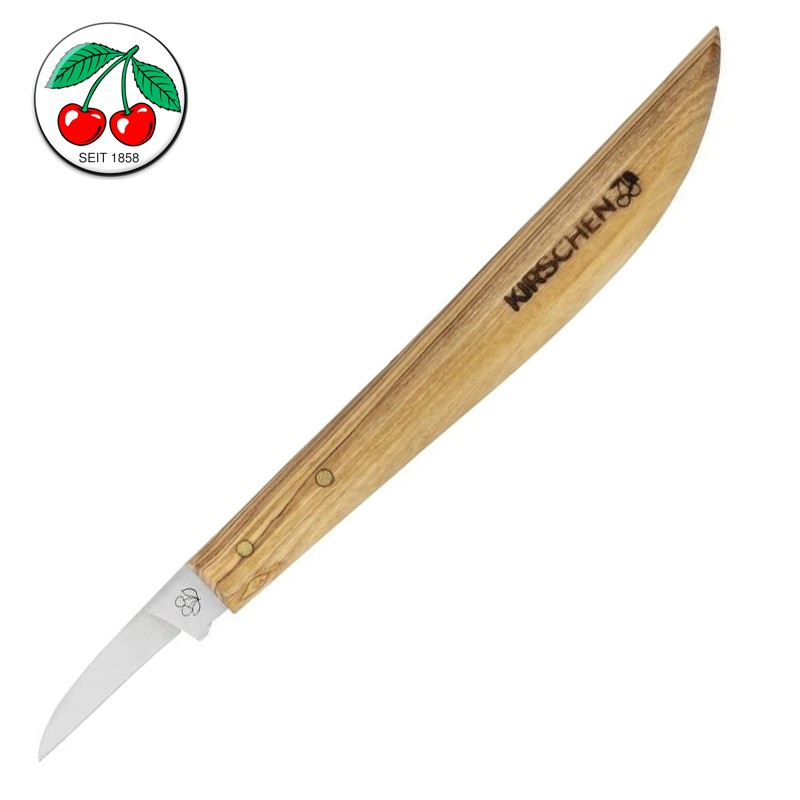 izvit-nozh-za-drvorezba-s-drzhka-ot-maslinovo-drvo-kirschen-3358001 Извит нож за дърворезба с дръжка от маслиново дърво / Kirschen 3358001 / - Image 1