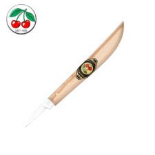 Извит нож за дърворезба с кожен препазител на острието / Kirschen 3358100 /