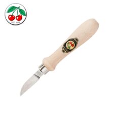 Извит нож за дърворезба с кожен препазител на острието / Kirschen 3362100 /