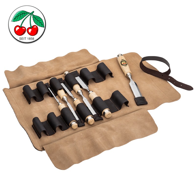 komplekt-dleta-za-drvorezba-v-kozhen-kalf-kirschen-1161006-6-br Комплект длета за дърворезба в кожен калъф / Kirschen 1161006 / 6 бр. - Image 1