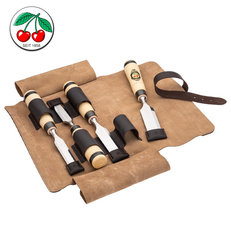 komplekt-drvodelski-dleta-vv-veluren-kalf-kirschen-1958002 Комплект дърводелски длета във велурен калъф / Kirschen 1958002 / - Image 1