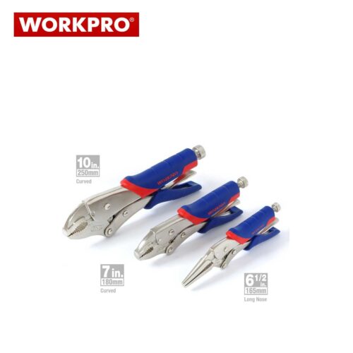 Комплект Грип клещи / Клещи чираци 3бр. / Workpro W001310 / 2