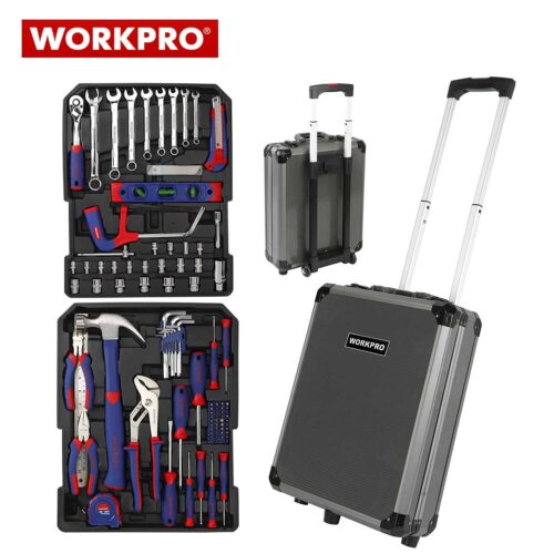 Комплект инструменти в алуминиев куфар на колелца 111 части / WORKPRO W009030 / 3
