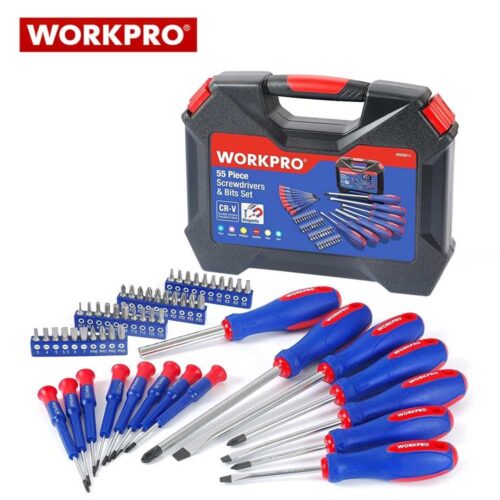 Комплект отвертки 56 части / Workpro W009013 / 1