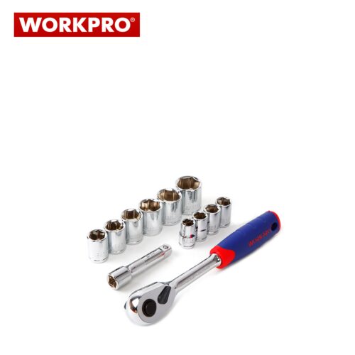 Комплект тресчотка с вложки 1/2“ 12 части / Workpro W003024 / 2