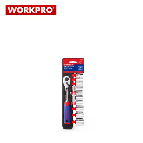 Комплект тресчотка с вложки 1/2“ 12 части / Workpro W003024 / 1