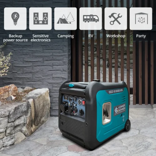 Тих инверторен генератор на бензин 5500W / KS 5500iE S ATSR / 7
