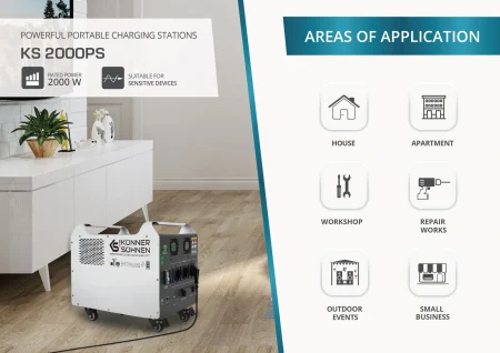 Портативна енергийна станция 2kW, 1792Wh, Konner & Sohnen KS 2000PS 10