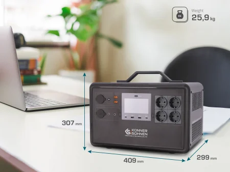 Портативна енергийна станция 4800W, 2240Wh Konner & Sohnen KS 2400PS 9