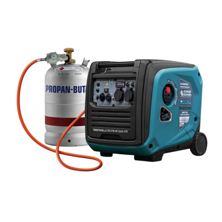 Тих Инверторен Генератор за ток на газ/бензин 4000W / KS 4000iEG S / 2