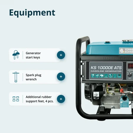 Бензинов Генератор за ток с ATS, AVR 8kW / KS 10000E ATS / - Image 9