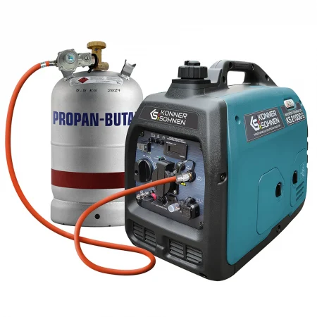 Тих Инверторен генератор за ток на 2000W Газ/бензин / KS 2100iG S / 1