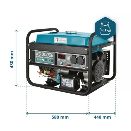 Бензинов Генератор за ток 3000W / KS 3000E / - Image 6