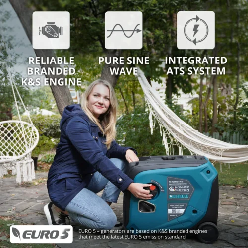 Тих Инверторен бензинов Генератор 4000W / KS 4000iE S / 4