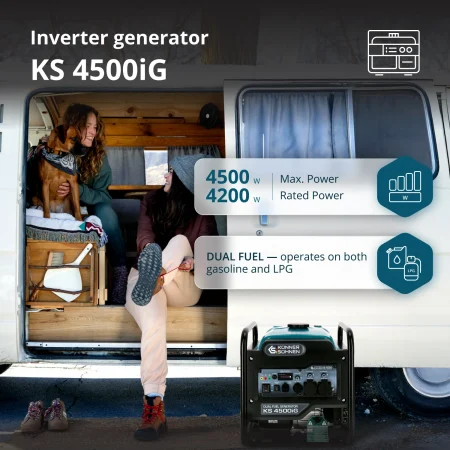 Инверторен Генератор 4500W бензин/LPG (двугоривен) KS 4500iG - Image 2