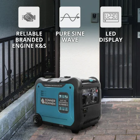 Инверторен генератор за ток на газ/бензин 5500W / KS 5500iEG S / - Image 5