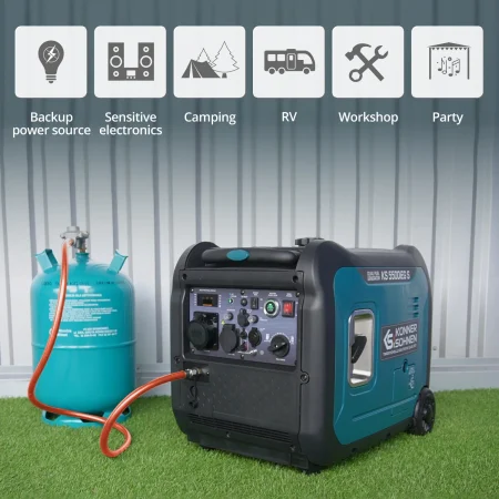 Инверторен генератор за ток на газ/бензин 5500W / KS 5500iEG S / - Image 8