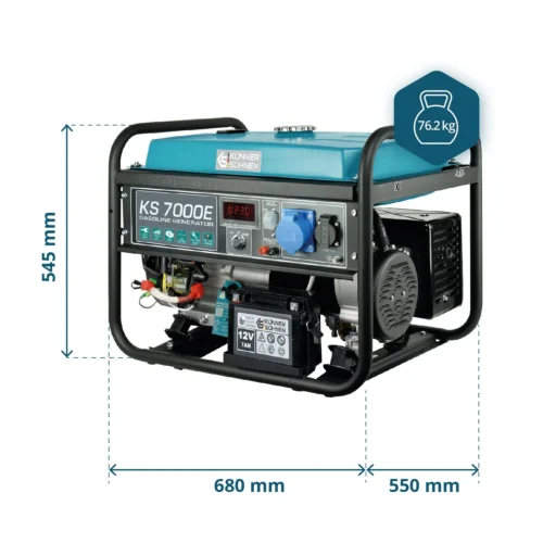 Бензинов Генератор за ток, 5500W, AVR / KS 7000E / 9