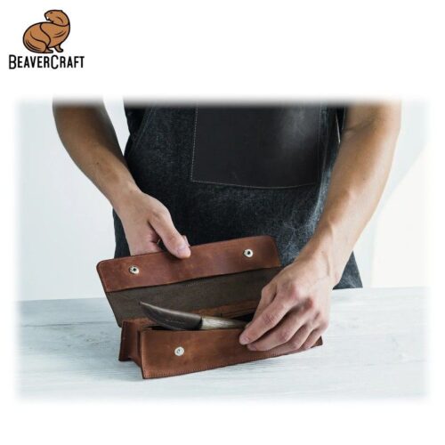 Луксозен комплект за дърворезба с орехови дръжки / BeaverCraft S01X Brown / 6