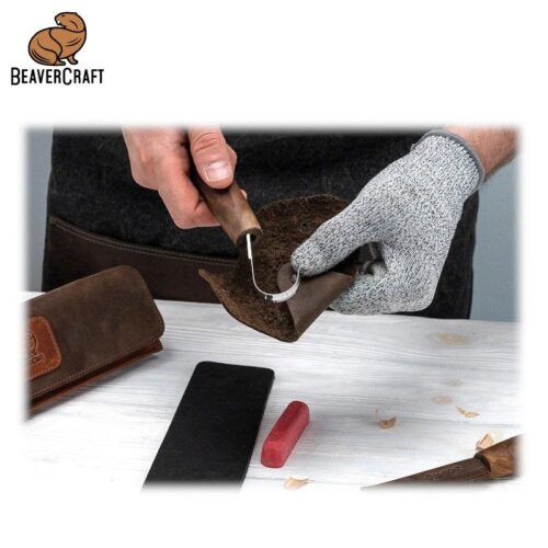 Луксозен комплект за дърворезба с орехови дръжки / BeaverCraft S01X Brown / 7