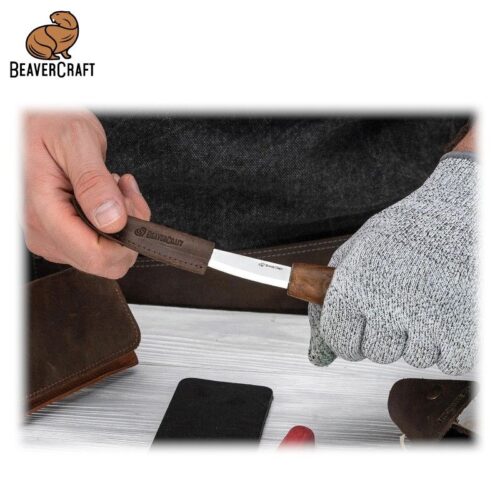 Луксозен комплект за дърворезба с орехови дръжки / BeaverCraft S01X Brown / 8