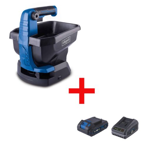 Акумулаторна ръчна разпръсквачка Scheppach IXES C-GSP800-X / 5911502900 /+ Старов Комплект 2AH 1