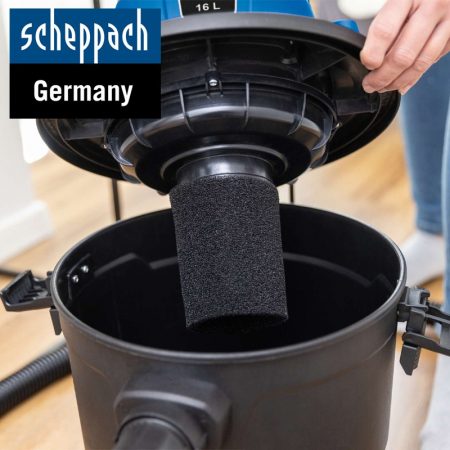 Прахосмукачка за сухо и мокро почистване Scheppach VC16 / 5907744901 / 5