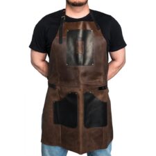 Кожена престилка - кафяво с черно / BeaverCraft AP3X /