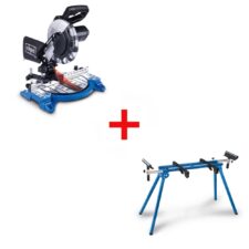 Промо пакет! Потапящ циркуляр за ъглово рязане Scheppach HM210L + Работна маса Scheppach UMF1550