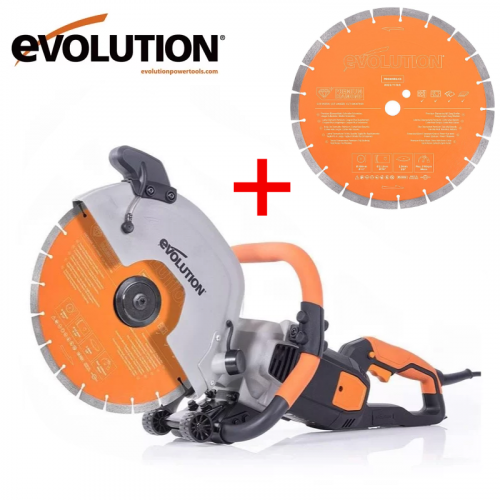 ПРОМОЦИОНАЛЕН ПАКЕТ! Ръчен електрически фугорез R300DCT+ / EVOLUTION 012-0003A / с диамантен сегментиран диск 1