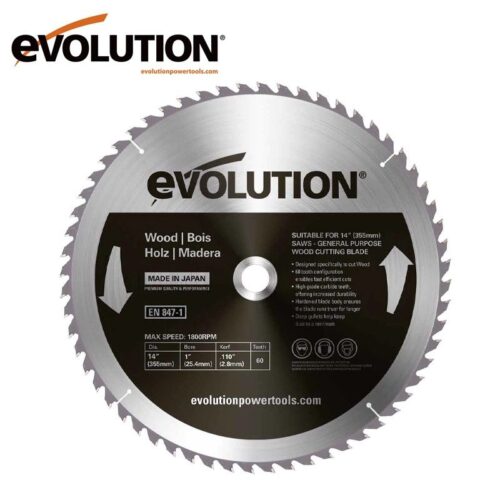 ПРОМОЦИЯ! Отрезна машина R355CPS 2200 W, с диск за дърво 355 мм / EVOLUTION 083-0003 / GW355TCT-60 / 3
