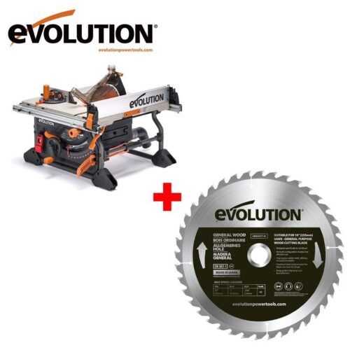 ПРОМОЦИЯ! Портативен настолен циркуляр R255TBL+ 220V-240V/50Hz EU (E034A) / Evolution 119-0013 / с диск GW255TCT-40-4657 1