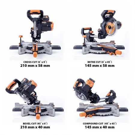 Акумулаторен потапящ циркуляр с изтегляне 185мм, 18V, Evolution R185SMS-Li / 064-0001B / 5