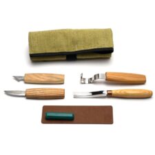 Комплект ножове за изработка на лъжици в брезентов калъф / BeaverCraft S49 /