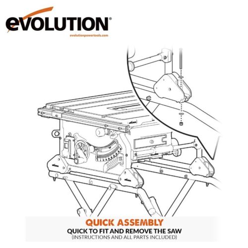 Сгъваема стойка / Маса за настолен циркуляр EVOLUTION R255TBL / 119-0050 / 8