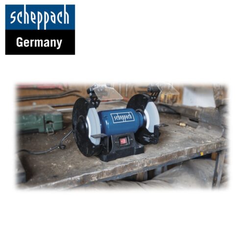 Шмиргел с LED работна лампа Scheppach SM200L / 5903109901 / 4