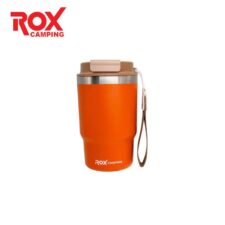 Термочаша за кафе със сламка 0.48 л - оранжева / ROX 153CAMP0195 /