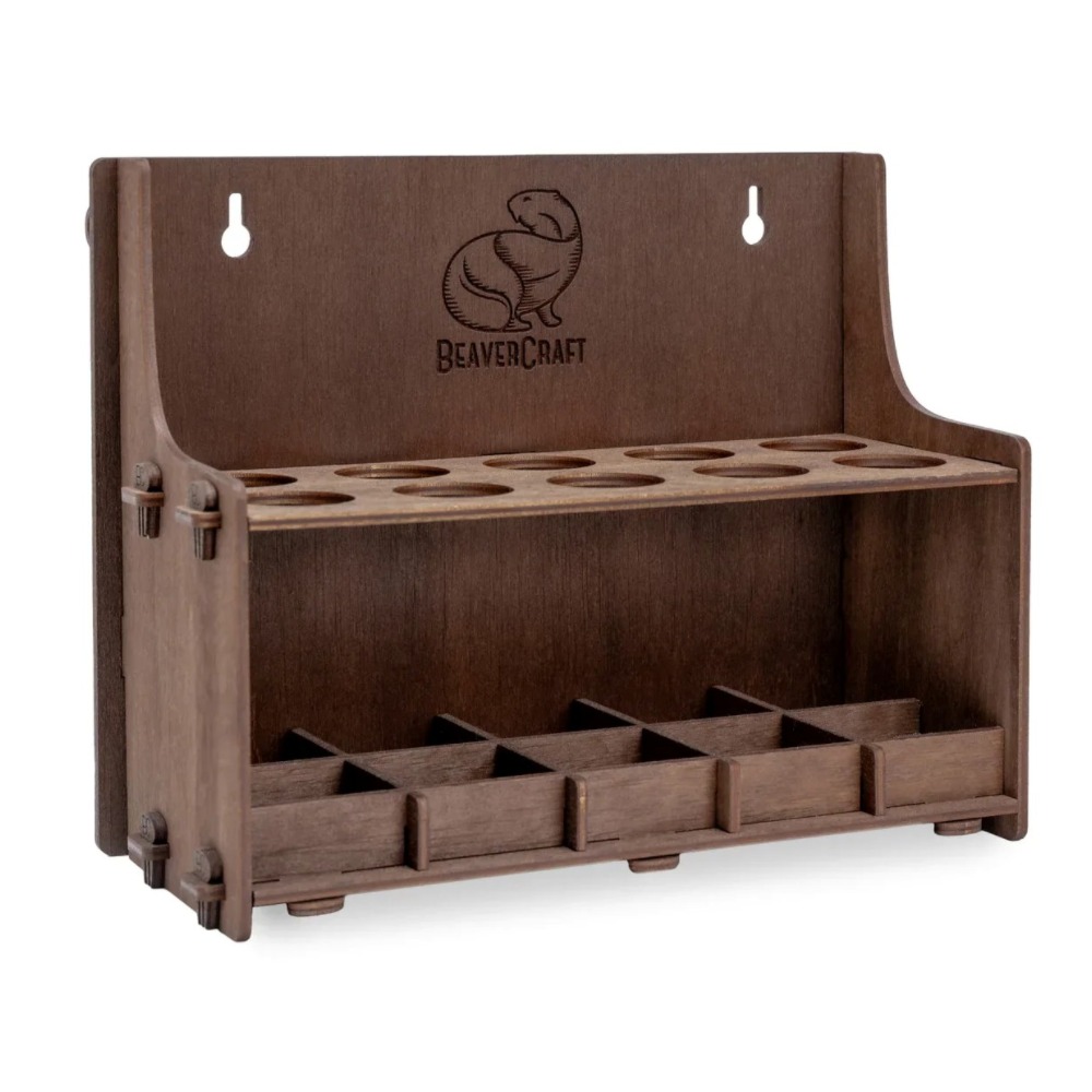 TH20Dark Дървена поставка за инструменти, тъмно дърво - импрегнирано / BeaverCraft TH20dark / - Image 1