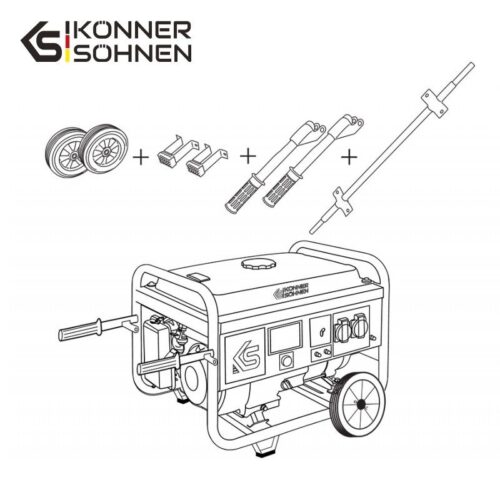 Транспортен комплект колела за KS9000 и KS10000 генератори на ток KS 10KIT 3
